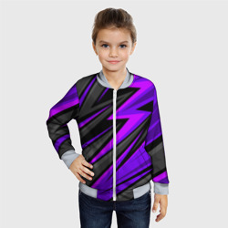 Детский бомбер 3D Спорт униформа - пурпурный - фото 2