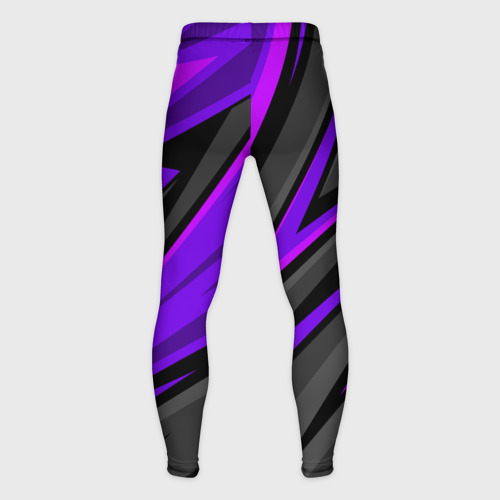 Мужские тайтсы 3D с принтом Спорт униформа - пурпурный, вид сзади #1