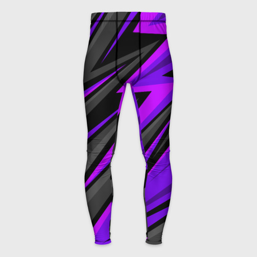 Мужские тайтсы 3D с принтом Спорт униформа - пурпурный, вид спереди #2