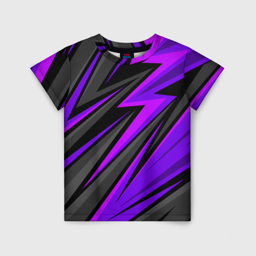 Детская футболка 3D Спорт униформа - пурпурный, цвет 3D печать