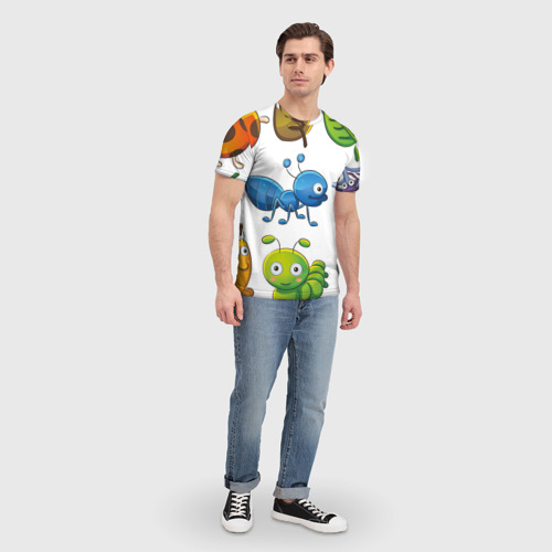 Мужская футболка 3D Компания насекомых, цвет 3D печать - фото 5