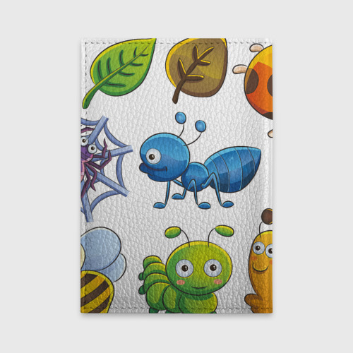 Обложка для автодокументов Компания насекомых, цвет зеленый - фото 2
