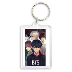 Брелок прямоугольный 35*50 Bts рисунок