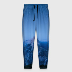 Мужские брюки 3D Звёздное небо и ночные скалы