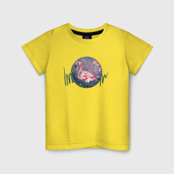 Детская футболка хлопок Розовая птица