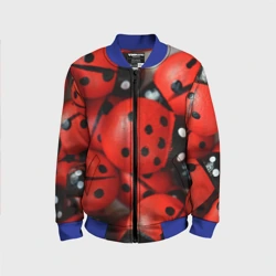 Детский бомбер 3D Куча божьих коровок