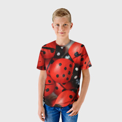 Детская футболка 3D Куча божьих коровок - фото 2
