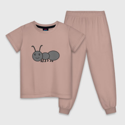 Детская пижама хлопок Серый муравей на шести лапках