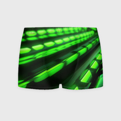 Мужские трусы 3D Green neon abstract