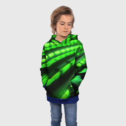 Детская толстовка 3D Green neon abstract - фото 2