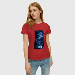 Женская футболка хлопок Фантастические медузы - фото 2