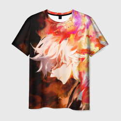 Мужская футболка 3D Габимару в цветном огне