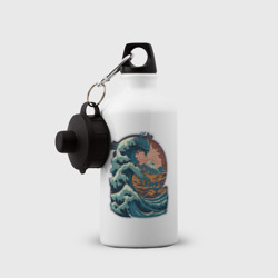 Бутылка спортивная Морской дракон в стиле японского укиё-э - фото 2