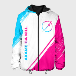 Мужская куртка 3D Akame ga Kill neon gradient style: надпись, символ
