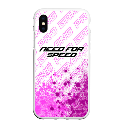 Чехол для iPhone XS Max матовый Need for Speed pro gaming: символ сверху