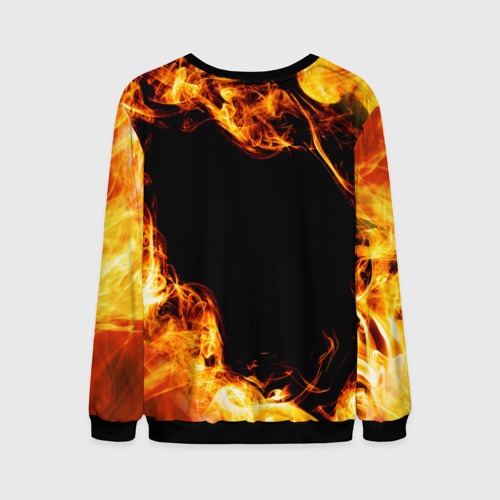 Мужской свитшот 3D Thousand Foot Krutch и пылающий огонь, цвет черный - фото 2