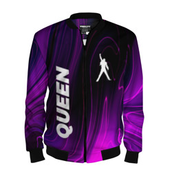 Мужской бомбер 3D Queen violet plasma