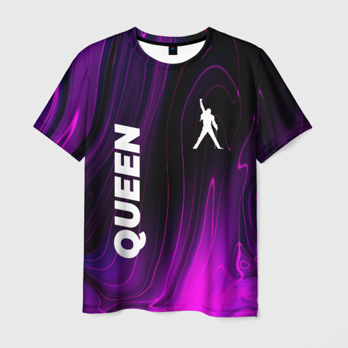 Мужская футболка 3D Queen violet plasma, цвет 3D печать