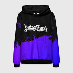 Мужская толстовка 3D Judas Priest purple grunge