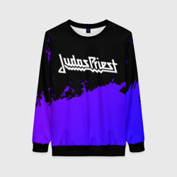 Женский свитшот 3D Judas Priest purple grunge