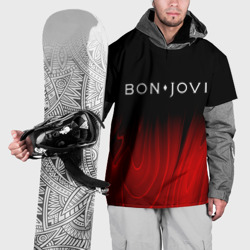 Накидка на куртку 3D Bon Jovi red plasma