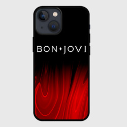 Чехол для iPhone 13 mini Bon Jovi red plasma