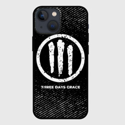 Чехол для iPhone 13 mini Three Days Grace с потертостями на темном фоне