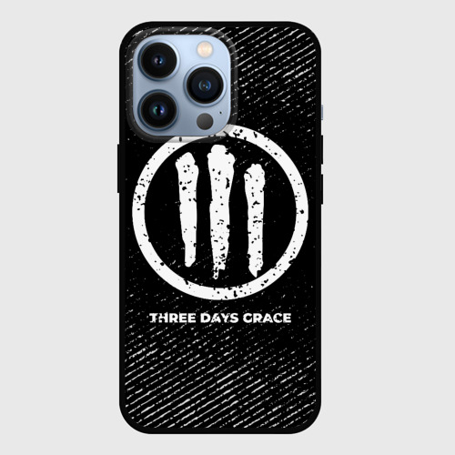 Чехол для iPhone 13 Pro Three Days Grace с потертостями на темном фоне