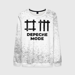 Мужской свитшот 3D Depeche Mode с потертостями на светлом фоне