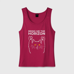 Женская майка хлопок Bring Me the Horizon rock cat