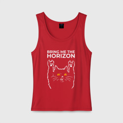 Женская майка хлопок Bring Me the Horizon rock cat