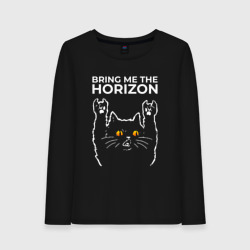 Женский лонгслив хлопок Bring Me the Horizon rock cat