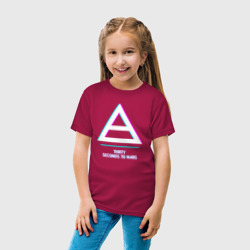 Светящаяся детская футболка Thirty Seconds to Mars glitch rock - фото 2