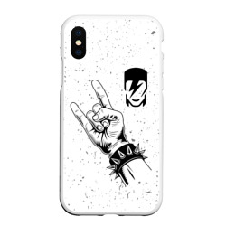 Чехол для iPhone XS Max матовый David Bowie и рок символ