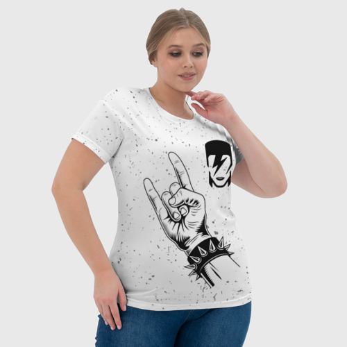 Женская футболка 3D David Bowie и рок символ, цвет 3D печать - фото 6