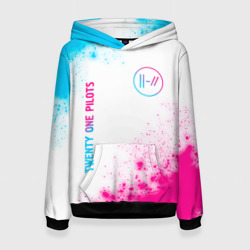 Женская толстовка 3D Twenty One Pilots neon gradient style: надпись, символ