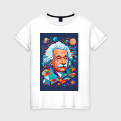 Альберт Эйнштейн гениальный ученый – Футболка из хлопка с принтом купить со скидкой в -20%