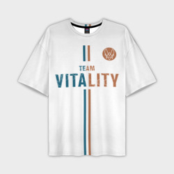 Мужская футболка oversize 3D Форма Team Vitality white