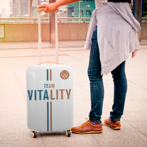 Чехол для чемодана 3D Форма Team Vitality white, цвет 3D печать - фото 4