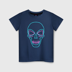 Светящаяся детская футболка Неоновая маска Инопланетянин