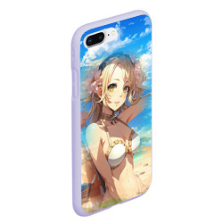 Чехол для iPhone 7Plus/8 Plus матовый Девушка блондинка на пляже - фото 2