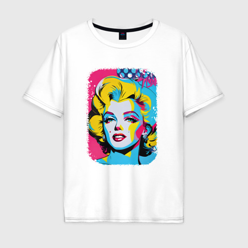 Мужская футболка хлопок Oversize с принтом Enchanting Marilyn, вид спереди #2