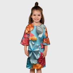Детское платье 3D Объемный морской мир - фото 2