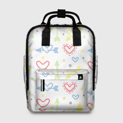 Женский рюкзак 3D Color hearts