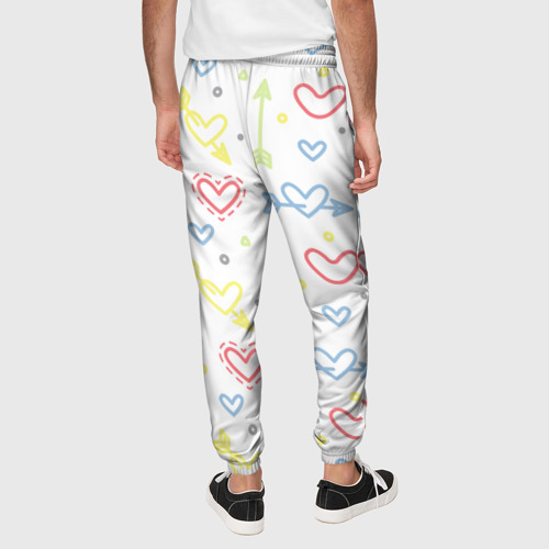 Мужские брюки 3D Color hearts, цвет 3D печать - фото 5