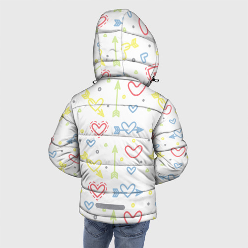 Зимняя куртка для мальчиков 3D Color hearts, цвет светло-серый - фото 4