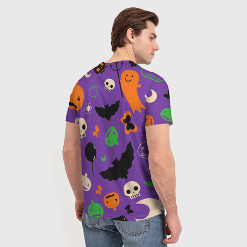 Мужская футболка 3D с принтом Halloween style, вид сзади #2