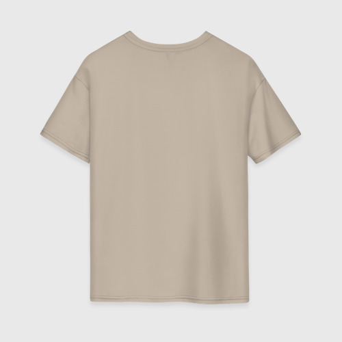Женская футболка хлопок Oversize с принтом Cosmonaut monkey, вид сзади #1