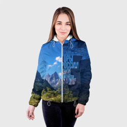 Женская куртка 3D Перечень гор России - фото 2