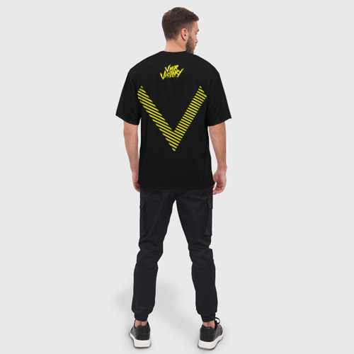 Мужская футболка oversize 3D Team Vitality Bee, цвет 3D печать - фото 4